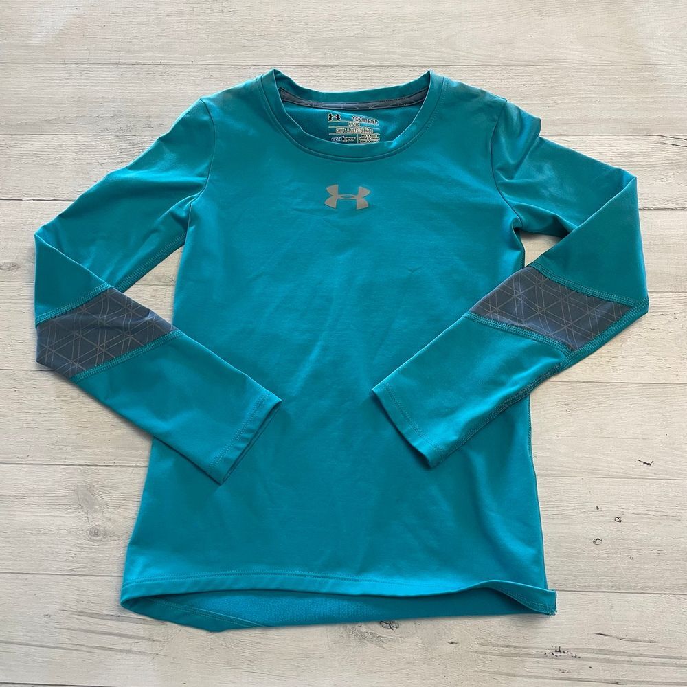 Under Armour coldgear teal kids baselayer youth XS